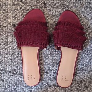 A New Day slip on fringe sandals